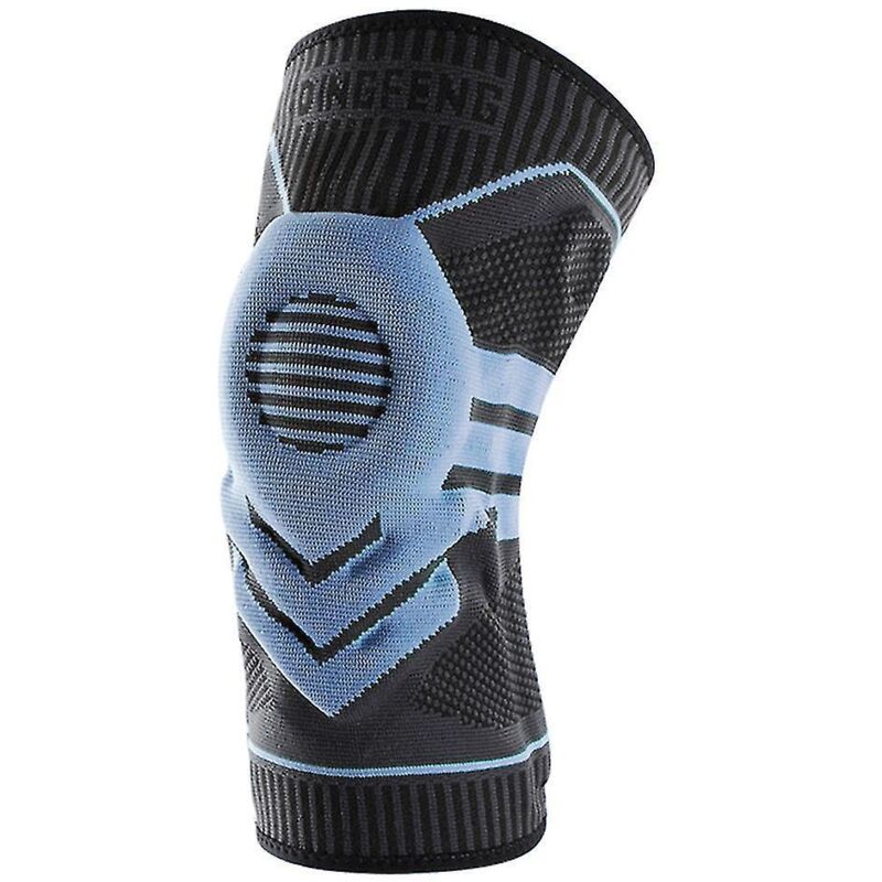 Knieorthese Mit Meniskusunterstützung, Gel-patellapolstern Und Seitlichen Stabilisatoren Für Laufen Und Arthritis – Xxl – Blau