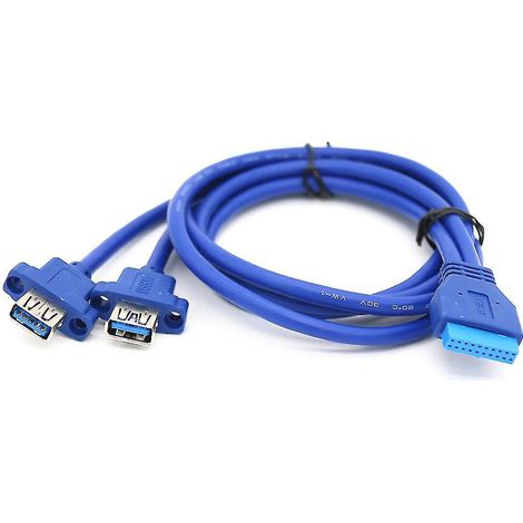 Dual-usb-3.0-stecker Auf 20-poliges High-speed-motherboard-verlängerungskabel, 5 Gbit/s / 500 Mbit/s