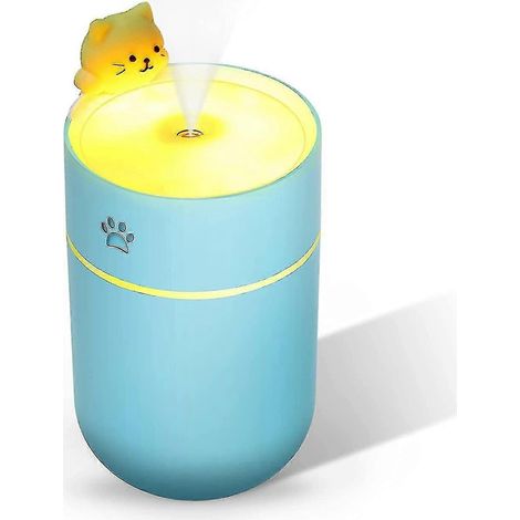 Mini-usb-luftbefeuchter Für Den Schreibtisch, 260 Ml, Niedliches Kätzchen-design, Kleiner Kaltnebel-luftbefeuchter, Nachtlicht, Automatische Abschaltung, Ultraleise