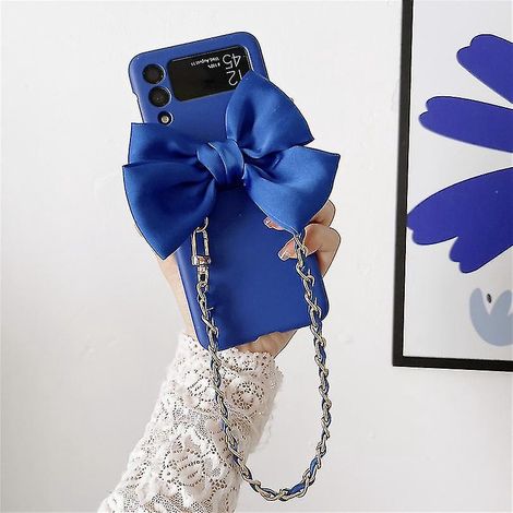 Schutzhülle Kompatibel Mit Samsung Galaxy Z Flip 3 5g, Stoßfeste Hartplastik-schutzhülle Mit Handschlaufe, Blau