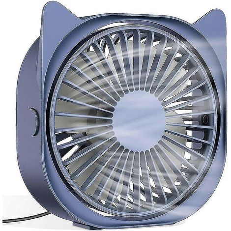 Kleiner, Tragbarer Usb-tischventilator Mit Katzenohren, 3 Geschwindigkeitsstufen.