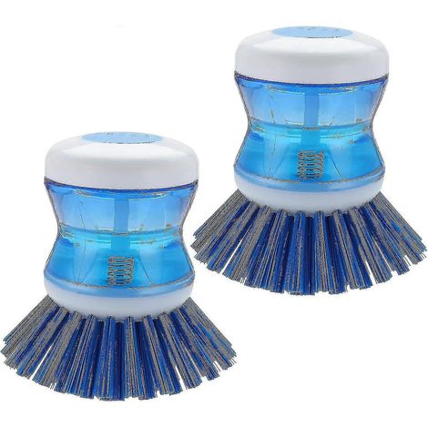 Dww Besteckbürste Mit Seifenspender Für Töpfe, Spülbecken Und Andere Küchenutensilien, Blau, 2er-set