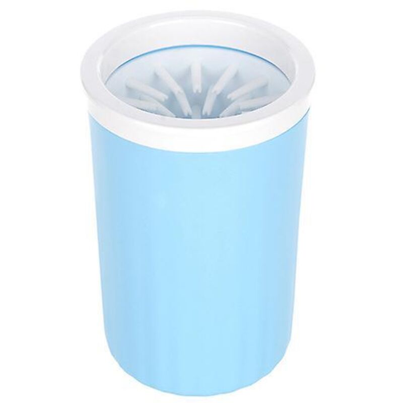 Tragbarer Silikon-pfotenreinigungsbecher Für Hunde, Blau, Größe M