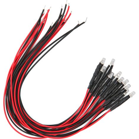 50 Vorverdrahtete, Runde, Blau Blinkende 12-v-leds – 50er-packung