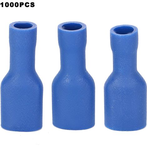 1000 Stück Blaue Pvc-isolierte Buchsenklemmen Fdfd2-250 Für Elektrische Verkabelungs- Und Ingenieurprojekte