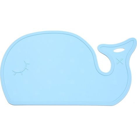 Rutschfeste Silikonmatte Mit Niedlichem Tiermotiv Für Kinder, In Form Eines Blauen Wals