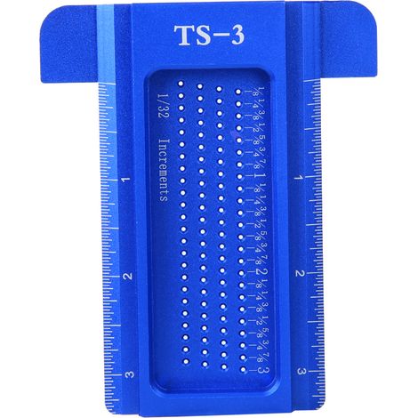 Ts-3 Lineal Aus Aluminiumlegierung Für Holzbearbeitung, Mini-messwerkzeug Und Zubehör, Blau