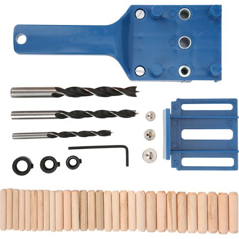 41-teiliges Set Mit Geraden Bohrschablonen, Heimwerker- Und Holzbearbeitungszubehör, Blauer Lochfinder