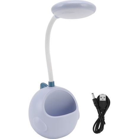 Leise, Praktische Und Dekorative Usb-led-schreibtischlampe Mit Stifthalter, Blau