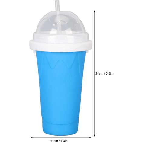 Großer, Wiederverwendbarer Silikonbecher Mit Großem Fassungsvermögen Für Kaltgetränke, Ideal Für Reisen Und Camping, Leicht Zu Reinigen, Blaue Farbe