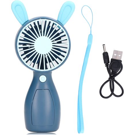 Usb-wiederaufladbarer Mini-taschenventilator Im Cartoon-design Für Büro, Zuhause Und Reisen