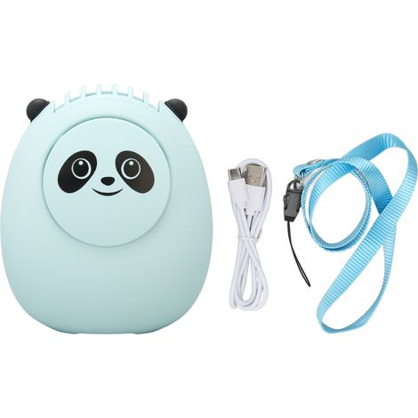 Tragbarer Nackenventilator Mit Usb-aufladung, 3 Geschwindigkeitsstufen, Freihändig Bedienbar, Mit Verstellbarem Ständer, Ideal Für Outdoor-aktivitäten, Blaue Farbe.