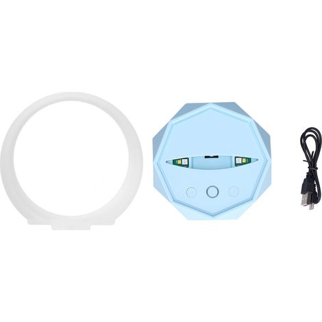 Kabelloser Lautsprecher Mit 3 Led-farbthemen, Nachtlicht, Einzigartigem Und Tragbarem Design Für Partys Zu Hause – Blau