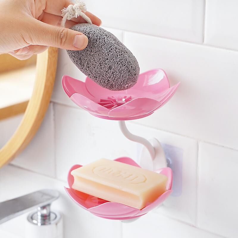Doppellagige Seifenschale Und Abtropfbox, Mintblaues Blumenmuster, Für Aleppo-seife