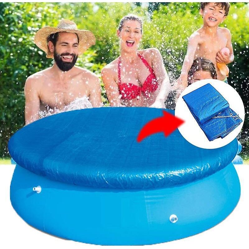 Runde Poolabdeckung, Wind- Und Wasserdichte Plane Für 183 Cm Pools Mit Gummizug