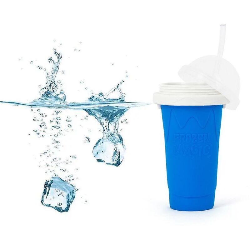 Umweltfreundlicher Blauer Doppelwandiger Silikon-smoothiebecher