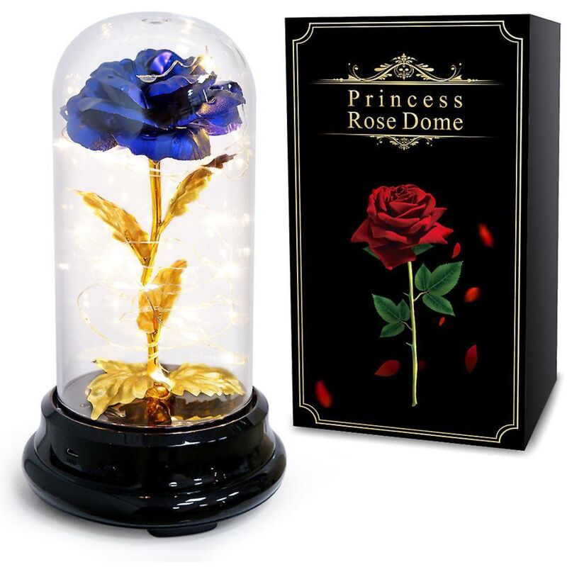 Handgefertigte Geschenkbox Mit Konservierten Frischen Rosen Und Led-lichtern, Ideal Für Geburtstag, Muttertag, Valentinstag Oder Hochzeitstag. Perfekt Für Mädchen Und Jungen.