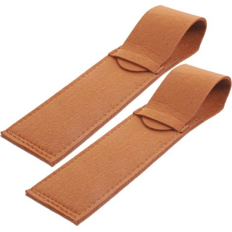 Set Mit 2 Aufbewahrungstaschen Aus Leder Für Küchenmesser, Messerorganizer. – 19 X 5,5 X 2 Cm