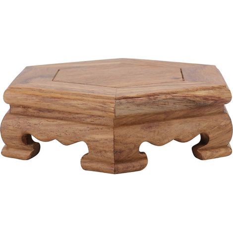Dekorativer Aufbewahrungsständer Aus Holz Für Blumentöpfe, Deko-objekte, 1 Stück – 12,00 X 12,00 X 3,40 Cm – Braun