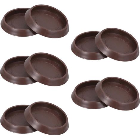 10 Möbelrollenstopper, Bodenschoner (kaffeefarben) – 5,5 X 5,5 Cm – Kaffee