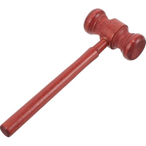 Richterhammer Aus Holz, Gerichtshammer, Auktionshammer, Spielzeughammer Für Kinderkostüme – 17 X 6,2 Cm