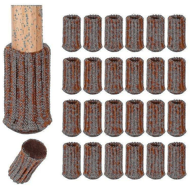 Set Mit 16 Stuhlbeinschonern Aus Netzgewebe, Braun
