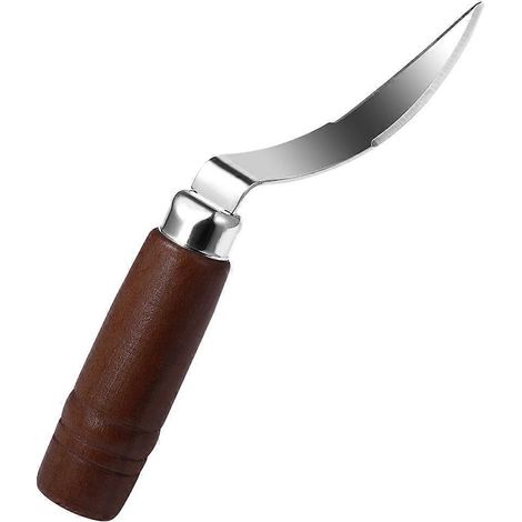 Upkoch Kokosnuss-entferner: Schaber Und Schneider Aus Edelstahl Mit Holzgriff – 23,00 X 3,00 X 3,00 Cm