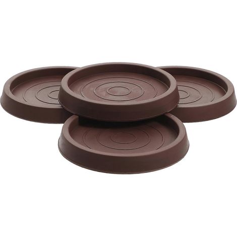 Set Mit 4 Runden, Rutschfesten Gummiuntersetzern Für Möbel, Geeignet Für Sofas Oder Andere Oberflächen. – 6,3 X 6,3 X 0,9 Cm – Braun