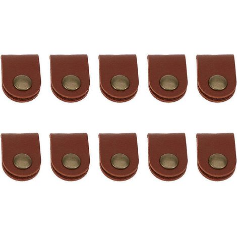 Set Mit 10 Kabelaufwicklern Aus Pu-leder Für Kopfhörer, Usb-hubs, Kabelorganisatoren, Mit Cartoon-muster, Kabelmanagement Für Mobiltelefone, Kopfhörer- Und Ohrhörerclips (braun) - 6