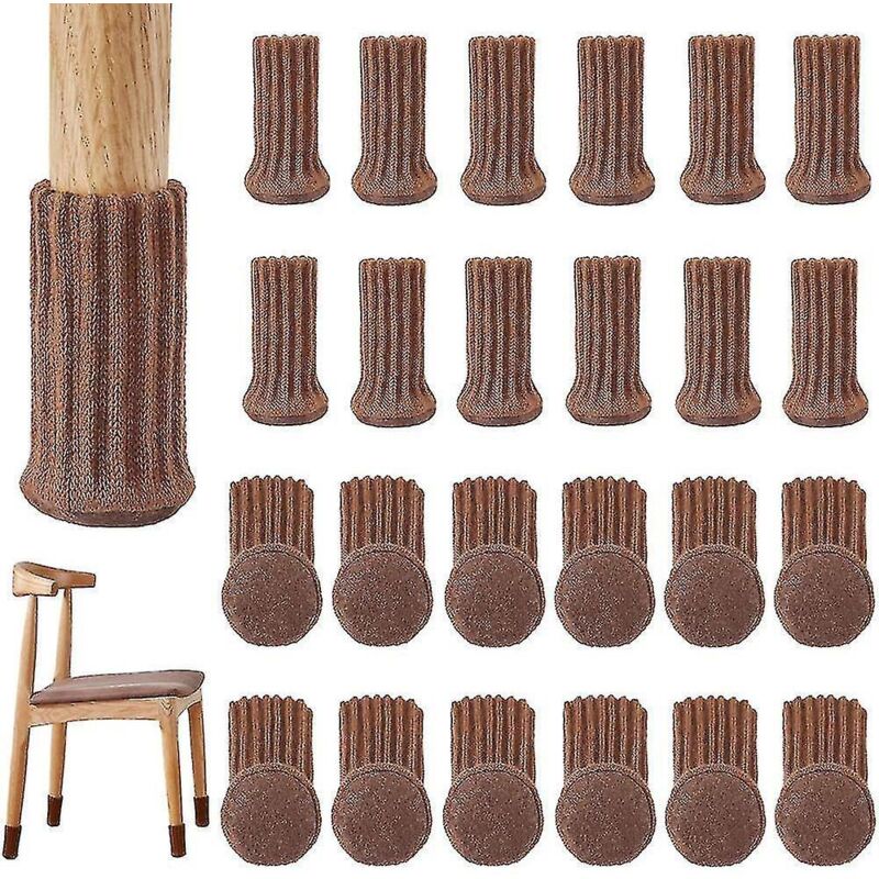Packung Mit 24 Elastischen, Rutschfesten Und Dehnbaren Hochstuhlsocken – Braun