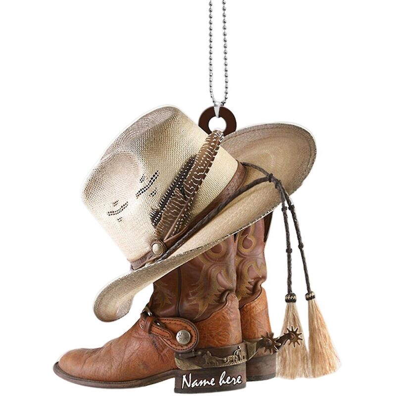 Kaesi Robuster Hängeanhänger, Dekorativer Acryl-anhänger Für Den Auto-rückspiegel, Cowboy-stil, Für Zuhause
