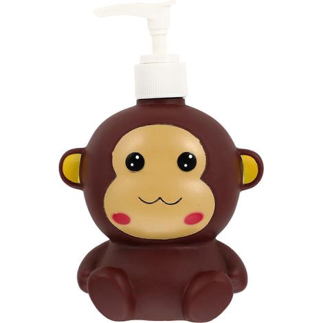 Leere Shampoo-spenderflasche Zum Aufstecken, Affenmotiv, Zum Händewaschen – 15,5 X 10 X 7 Cm – Kaffee