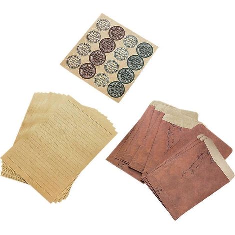 Briefpapier-set Im Retro-stil, Bestehend Aus Umschlag Und Briefpapier – 21 X 14,3 Cm