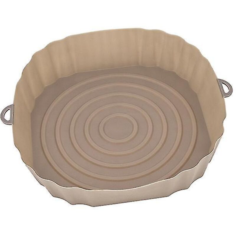 Frittierkorb Für Heißluftfritteuse, 21 Cm, Frittierkorb Für Hähnchen, Matte, Brauner Silikontopf