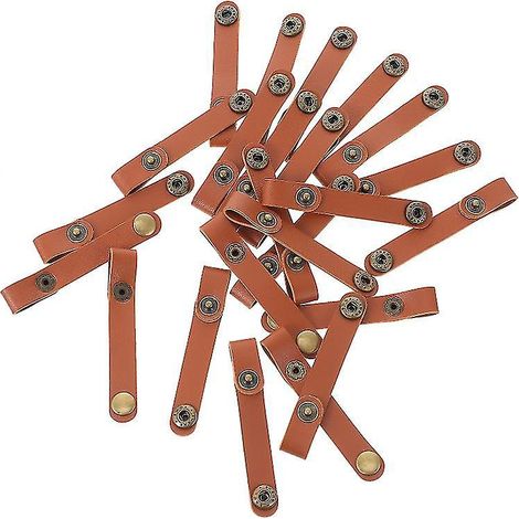 Retro-kabelorganizer Aus Leder (24-teilig)