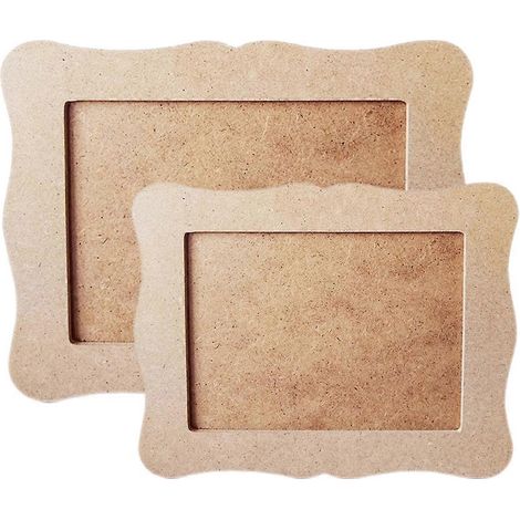 2er-set Diy-holzbilderrahmen Für Kinder – Hübsche, Dekorative, Leere Bilderrahmen – 20 X 15 Cm – Braun
