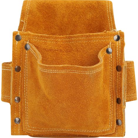 Multifunktionale Werkzeugtasche Aus Dickem Leder Mit Metallzubehör