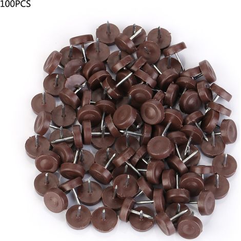 100 Stück Antirutschgleiter Für Möbel-, Sofa- Und Stuhlbeine, Nagelgleiter 18 Mm X 5 Mm