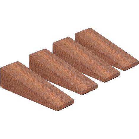 Dunkelbraune Türstopper Aus Holz, Dreieckig, Rutschfest, Für Schlafzimmer, Wohnzimmer, Badezimmer