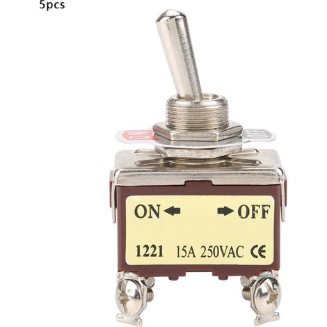 Ein/aus-wippschalter Mit 2 Positionen, 4 Pins, 12 Mm, 15 A, 250 V Ac Montage