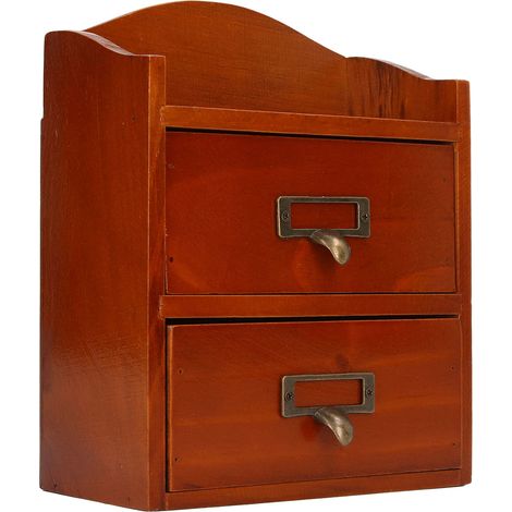Retro-aufbewahrungsbox Aus Holz Mit Schubladen, Mehrstufiger Organizer Für Wohnzimmer, Schlafzimmer Und Küche