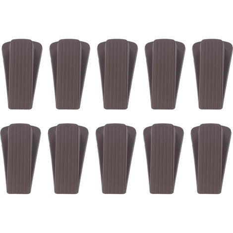 10 Robuste, Praktische Und Stabile Braune Türstopper – Verformungsbeständiges Set Für Zuhause Und Büro
