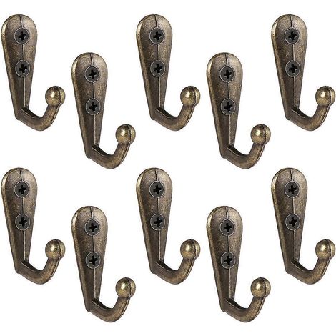 Bestomz Set Mit 10 Robusten Wandhaken Im Antik-stil Für Kleidung Und Handtücher.