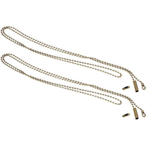 Set Mit 2 Kettenverlängerungen Inklusive Verbindungsstück, Kugelkettenzubehör Für Deckenventilatoren, Wandleuchten Und Nachttischlampen (bronze)-m
