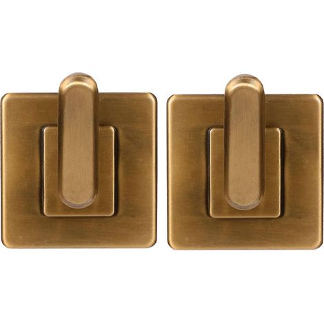 Set Mit 2 Selbstklebenden, Quadratischen Wandhaken, Kein Bohren Erforderlich, Für Bad Und Küche – 5,2 X 5,2 Cm