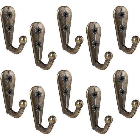 Set Mit 12 Wandhaken Im Europäischen Retro-stil Aus Robuster Zinklegierung Für Kleidung Und Handtücher. – 3,00 X 2,00 X 1,20 Cm
