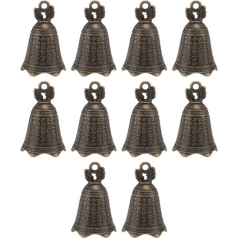 Set Mit 10 Dekorativen Retro-eisenglöckchen Zum Aufhängen, Individuell Gestaltbar Für Zuhause Oder Büro. – 3,70 X 2,30 X 2,30 Cm