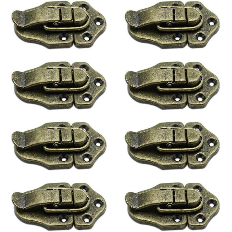 Set Mit 8 Vintage-retro-knebelverschlüssen Aus Bronze Für Schmuckkästchen Und Geschenke