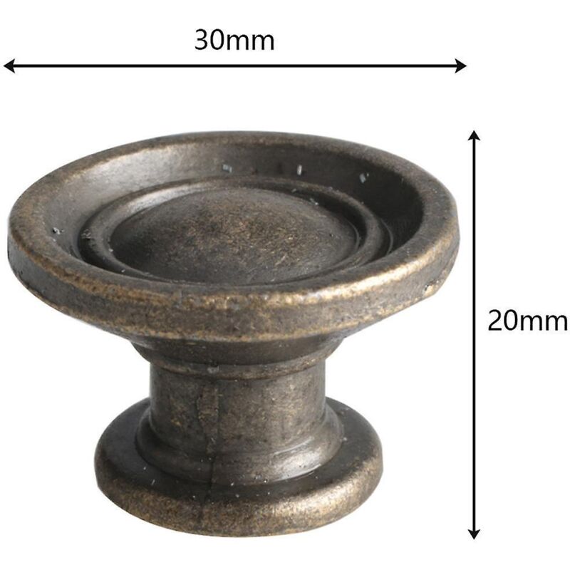 Set Mit 4 Runden Bronzeknöpfen Im Europäischen Stil Für Badezimmermöbel, 30 Mm