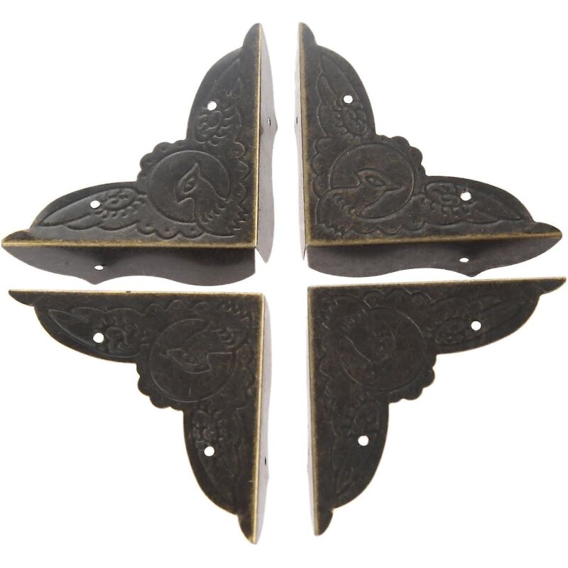 Dekorative Eckenschützer Aus Metall Für Schmuck, Weinkisten, Geschenkboxen Und Holzkästen – 12er-set